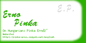 erno pinka business card